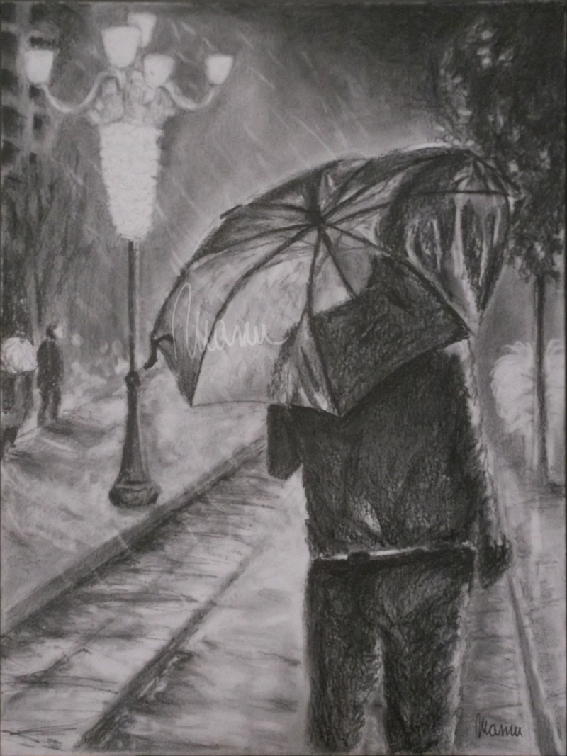 Rain Scenery - 3 Drawing by JiSun LEE | Saatchi Art
